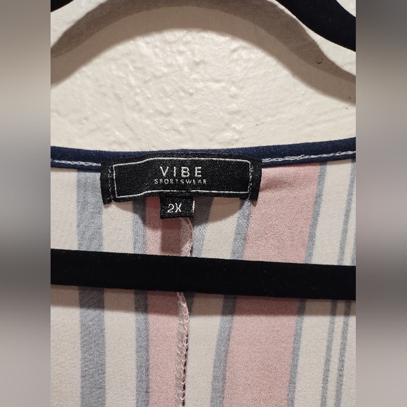 Vibe Sportswear Striped Dress - Women's Size 2X - Picture 4 of 4